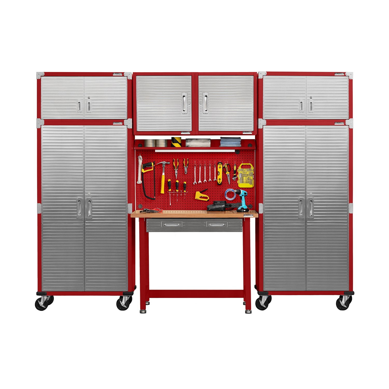 Seville Classics UltraHD 7-Piece Steel Garage Cabinet Storage Set