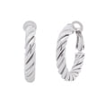 thumbnail image 2 of Italian Twisted Hoop Earrings in Sterling SIlver, 2 of 8