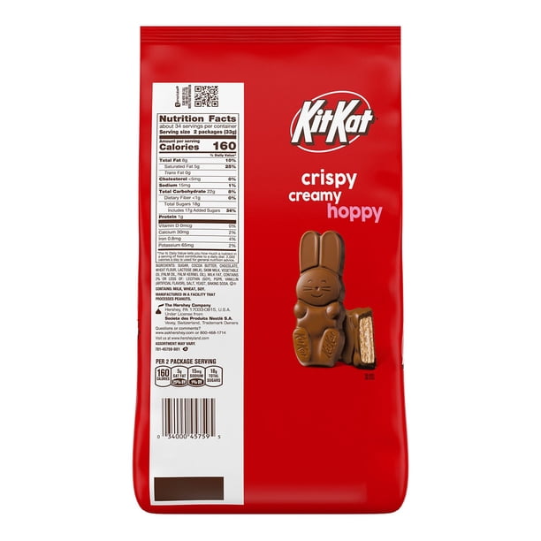 KIT KAT Easter Milk Chocolate Wafer Bunnies Candy, 65 pcs