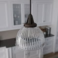 thumbnail image 1 of Hunter Cypress Grove with Clear Holophane Glass 1 Light Pendant Ceiling Light Fixture, 1 of 8