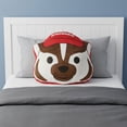 thumbnail image 2 of Logo Brands Wisconsin Badgers Puff Pillow, 2 of 5