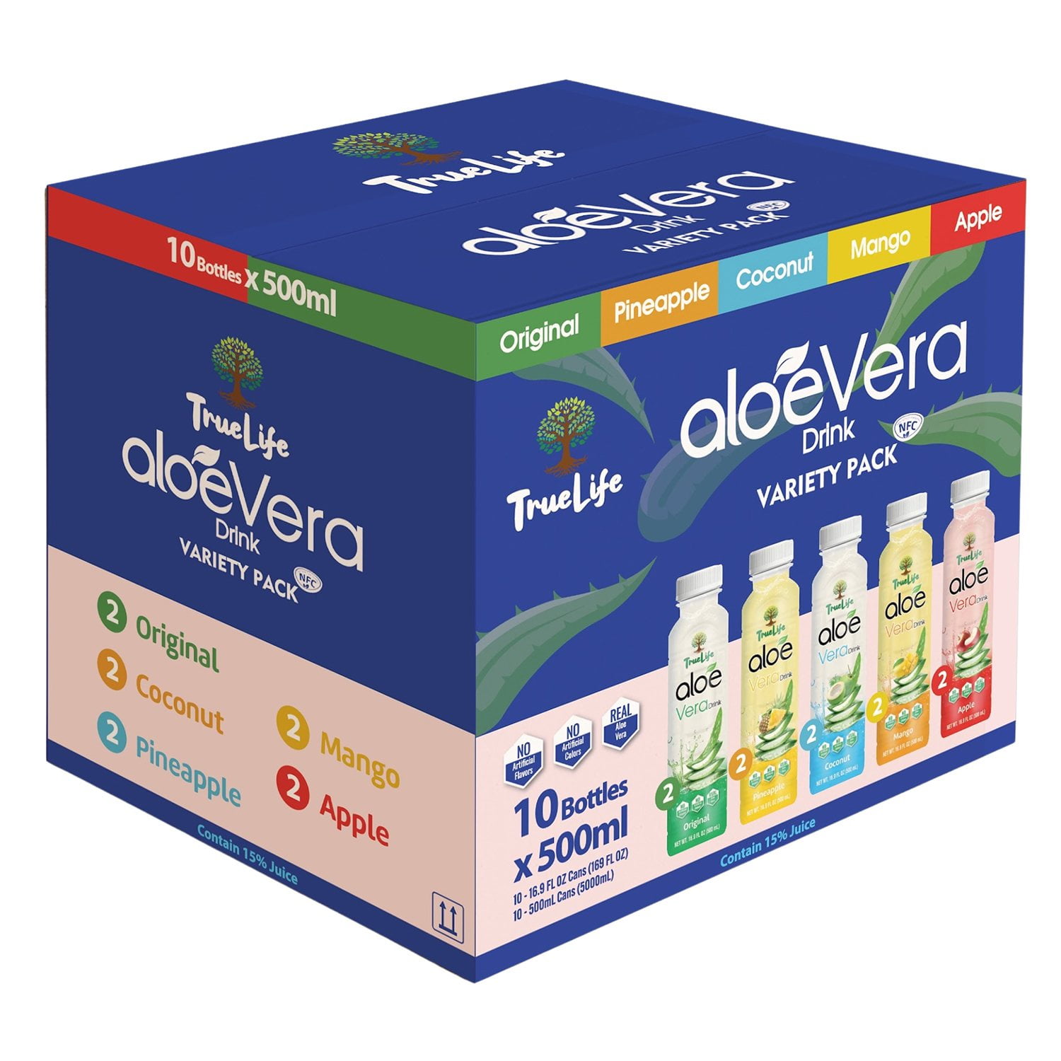 True Life Aloe Vera Variety Pack, 16.9 fl. oz., 10 pk. - Samsclub.com
