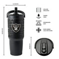 thumbnail image 3 of Logo Brands Las Vegas Raiders Stainless Steel Tumbler Set, 3 of 7