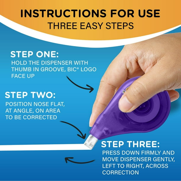 BIC Wite Out EZ Correct Tear-Resistant Tape, 6 Count - Samsclub.com
