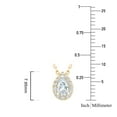 thumbnail image 4 of 0.30 CT. T.W. Pear Cut Halo Diamond Pendant Necklace in 14K Gold, 4 of 7