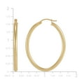 thumbnail image 4 of Oval Tube Hoop Earrings in 14K Gold, 4 of 6