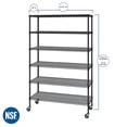thumbnail image 3 of Member's Mark 6-Tier NSF Heavy Duty Wire Shelving, 47.75" W x 18" D x 75.5" H, 3 of 15