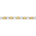thumbnail image 4 of 7.49 CT. TW Cushion and Pear Cut White and Natural Yellow Diamond Bracelet in 18K Gold, 4 of 7