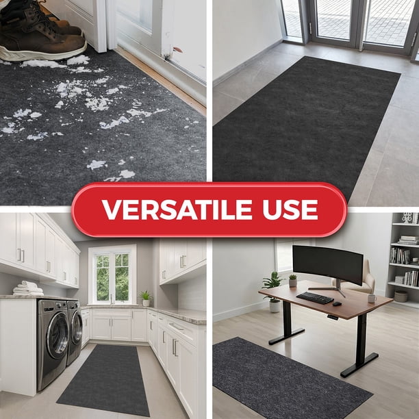 G-Floor® Drip & Dry Grey Absorbent Garage Floor Mat - 7'6