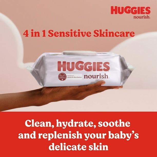 Huggies Nourish Baby Wipes, Cocoa Shea Butter, 10 640 Wipes