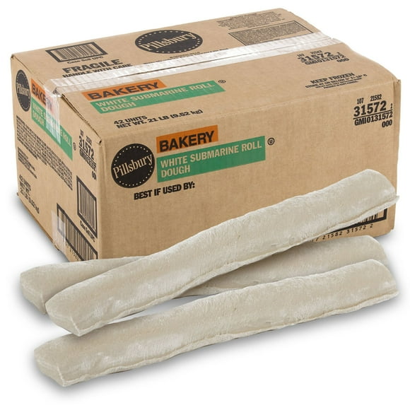Jumbo White Hoagie Rolls, Bulk Wholesale Case 42 ct.