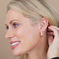 thumbnail image 6 of 1.45 CT. T.W. Diamond "J" Hoop Earring in 14K Gold, 6 of 6