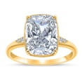 thumbnail image 1 of Lab Created Center Cut Elongated Cushion Diamond Ring in 14K Gold, 1 of 5