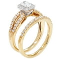 thumbnail image 2 of 1.00 CT. T.W. Emerald Cut Halo Diamond Ring & Band in 14K Gold, 2 of 2