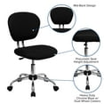 thumbnail image 6 of Flash Furniture Mid-Back Mesh Task Chair with Chrome Base, Black, 6 of 13