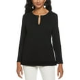 thumbnail image 1 of Rafaella Women's Long-Sleeve V-Neck Top, 1 of 11