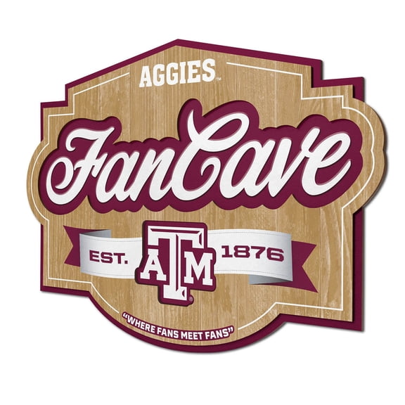 YouTheFan Texas A&M Aggies 17"x12.5" 3D Multi-Layered Fan Cave Sign