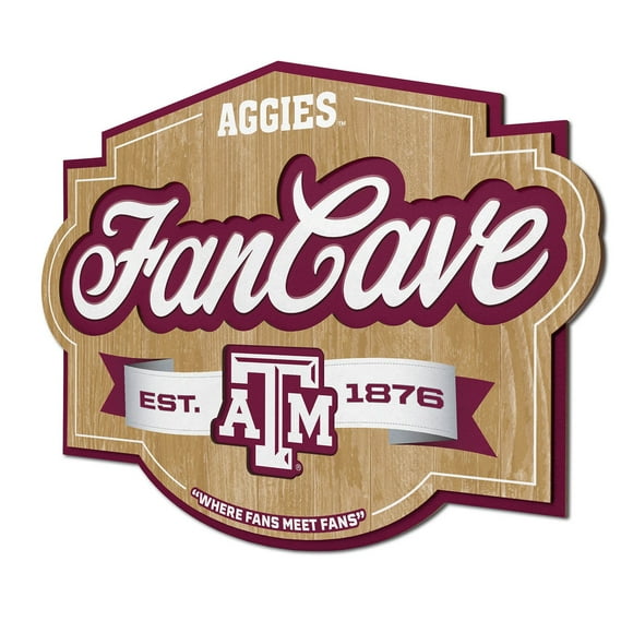 YouTheFan Texas A&M Aggies 17"x12.5" 3D Multi-Layered Fan Cave Sign