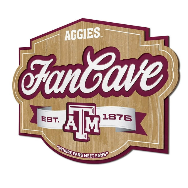 YouTheFan Texas A&M Aggies 17"x12.5" 3D Multi-Layered Fan Cave Sign