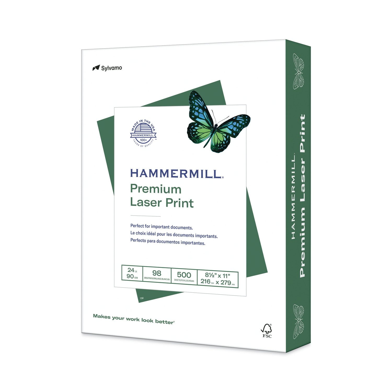 Hammermill - Laser Print Paper, 24lb, 98 Bright, 8-1/2 x 11