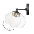 thumbnail image 5 of Globe Electric Harrow 1-Light Wall Sconce in Matte Black with Vintage Light Bulb, 5 of 8
