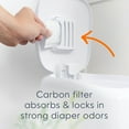 thumbnail image 5 of Diaper Genie Complete Gift Set Diaper Pail, 8 Refill Bags, 1 Carbon Filter, 1 Year Supply, 5 of 14