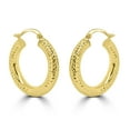 thumbnail image 1 of Diamond Cut Hoop Earrings in 14K Gold, 1 of 4