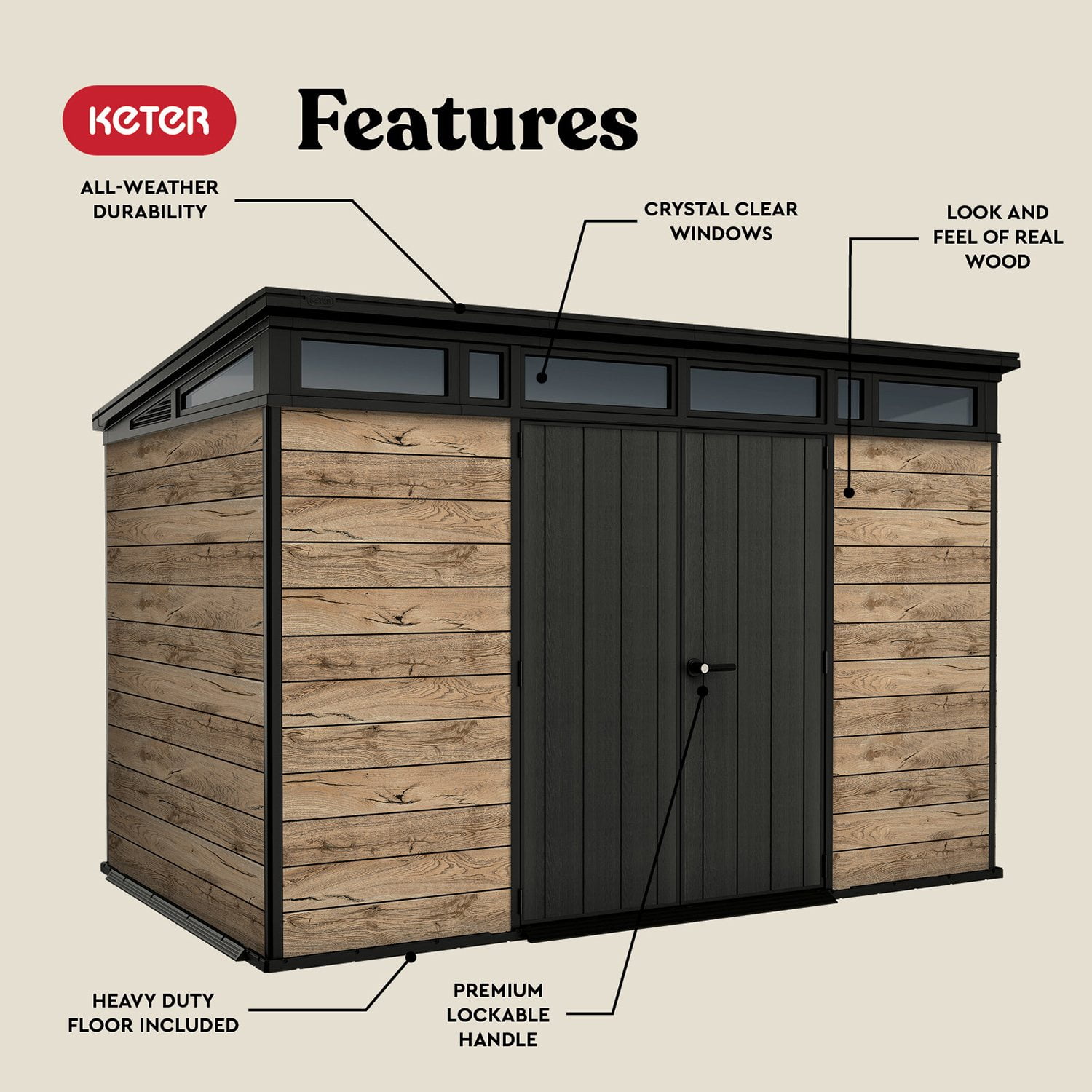 Keter 11' x 7' Signature Collection Resin Outdoor Shed - Samsclub.com