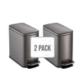 thumbnail image 1 of Simpli-Magic Bathroom Step Trash Can 2-Pack, Choose Color, 6 Liter / 1.6 Gallon Compact Bins with Hands-Free Foot Pedal and Quiet Soft-Close Lid for Bathroom, Bedroom, Office, 1 of 4