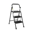 thumbnail image 7 of Simpli-Magic Black 2 or 3 Step Folding Ladder Options, ANSI Type III Certified, Lightweight Steel Step Stool with Anti-Slip Wide Steps and Padded Handrail for Kitchen, Closet, Office, Garage, 7 of 7