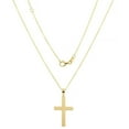 thumbnail image 3 of Reversible Cross Necklace 16"-18" in 14K Yellow Gold, 3 of 10