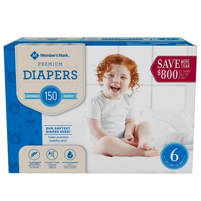 Member's Mark Premium Baby Diapers (Choose Your Size)