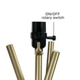thumbnail image 4 of LAMPz® 58in Tripod Floor Lamp with White Linen Shade, Black or Brass, 4 of 6