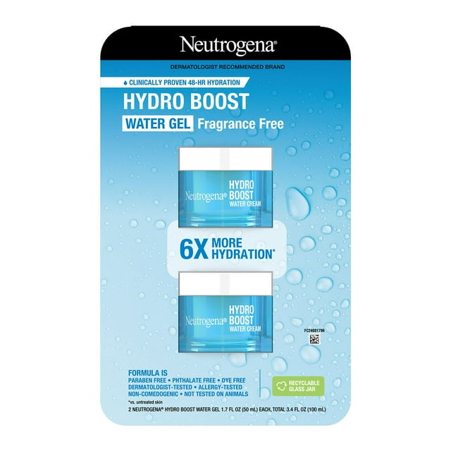 Neutrogena Hydro Boost 48-Hour Water Gel Face Moisturizer 1.7 fl. oz., 2 pk.