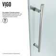 thumbnail image 5 of Vigo Winslow Frameless Sliding Door Shower Enclosure with Right Drain Base, 5 of 11