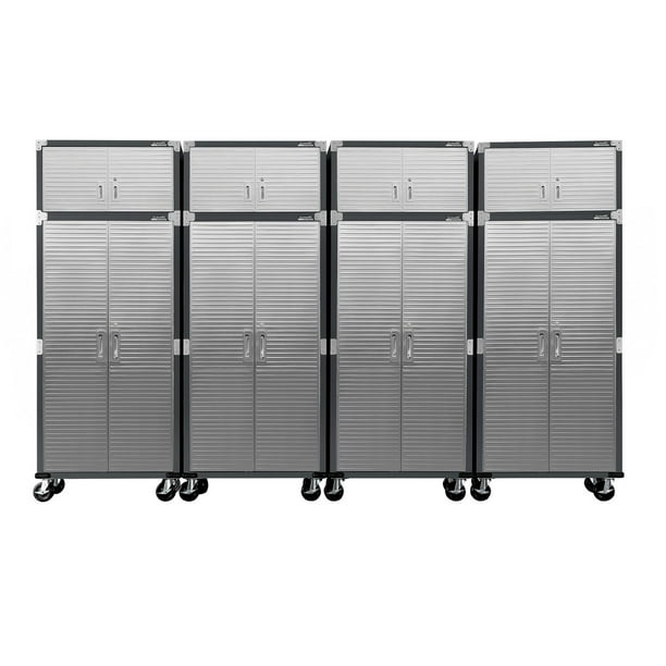 Seville Classics UltraHD 8-Piece Rolling Steel Garage Storage
