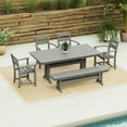 thumbnail image 1 of POLYWOOD Gulf Shores Farmhouse Trestle Dining Set, 6pc, 1 of 9