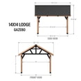 thumbnail image 14 of Range Cedar and Steel Gazebo with Lofted Roof and PowerPort, 14 of 15