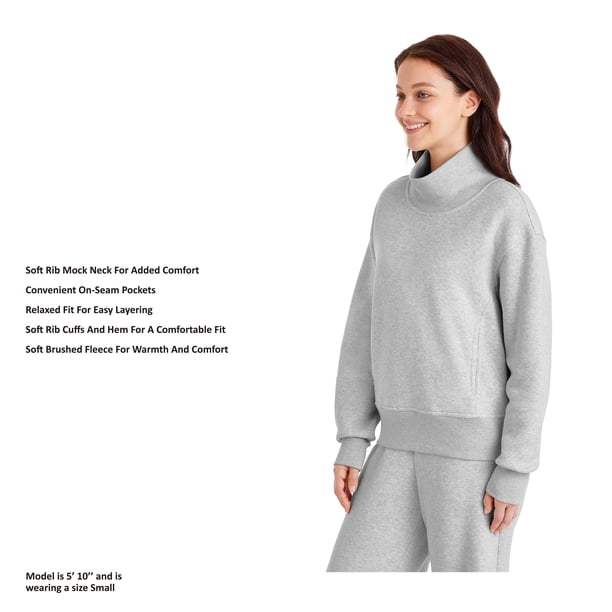 Member's Mark Women's Fleece Rib Mockneck Pullover - Samsclub.com