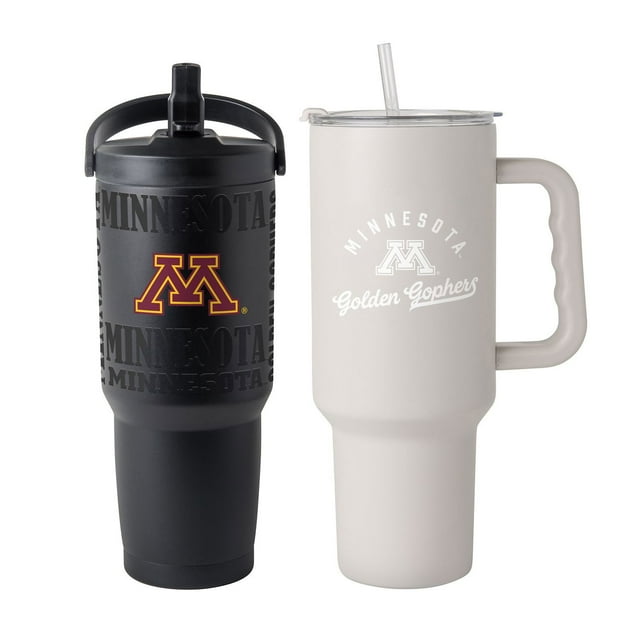 Logo Brands Minnesota Golden Gophers Stainless Steel Tumbler Set