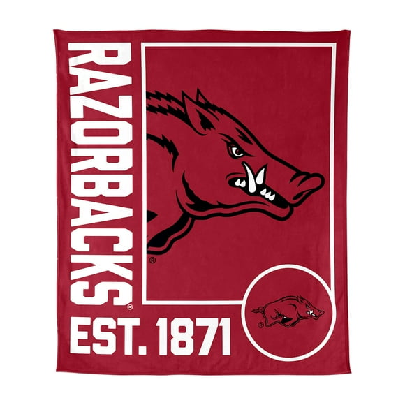 Logo Brands Arkansas Razorbacks 60"x70" Super Plush Blanket