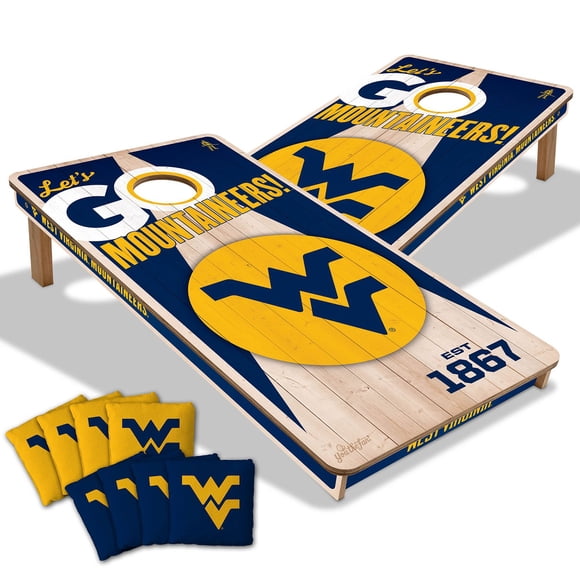 YouTheFan West Virginia Mountaineers 2'x4' Cornhole Board Set