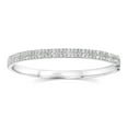 thumbnail image 1 of Lab Created White Sapphire Oval Bangle Bracelet in Sterling Silver, 1 of 5