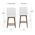 thumbnail image 4 of HH2 Home Parson Wood Adjustable Height Swivel Bar Stool, 4 of 19