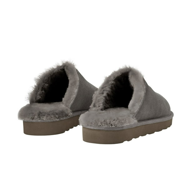 スラブベアテンプルオーバー 3 グレー Member's Mark Men's Indoor/Outdoor Sheepskin Slipper - Samsclub.com