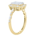 thumbnail image 3 of 1.60 CT.T.W. Emerald, Marquise, and Round Cut Lab Created Diamond Ring in 14K Gold, 3 of 6