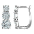 thumbnail image 1 of 0.96 CT. T.W. Diamond Hoop Earrings in 14K Gold, 1 of 6