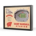 thumbnail image 1 of YouTheFan Wisconsin Badgers 25-Layer Football Stadium View 3D Wall Art, 1 of 5