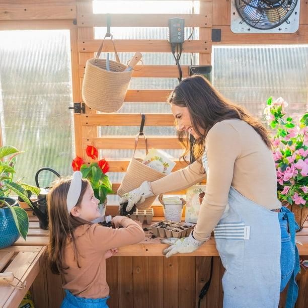 Backyard Discovery 9' x 6' Slant Roof Cedar Greenhouse - Samsclub.com