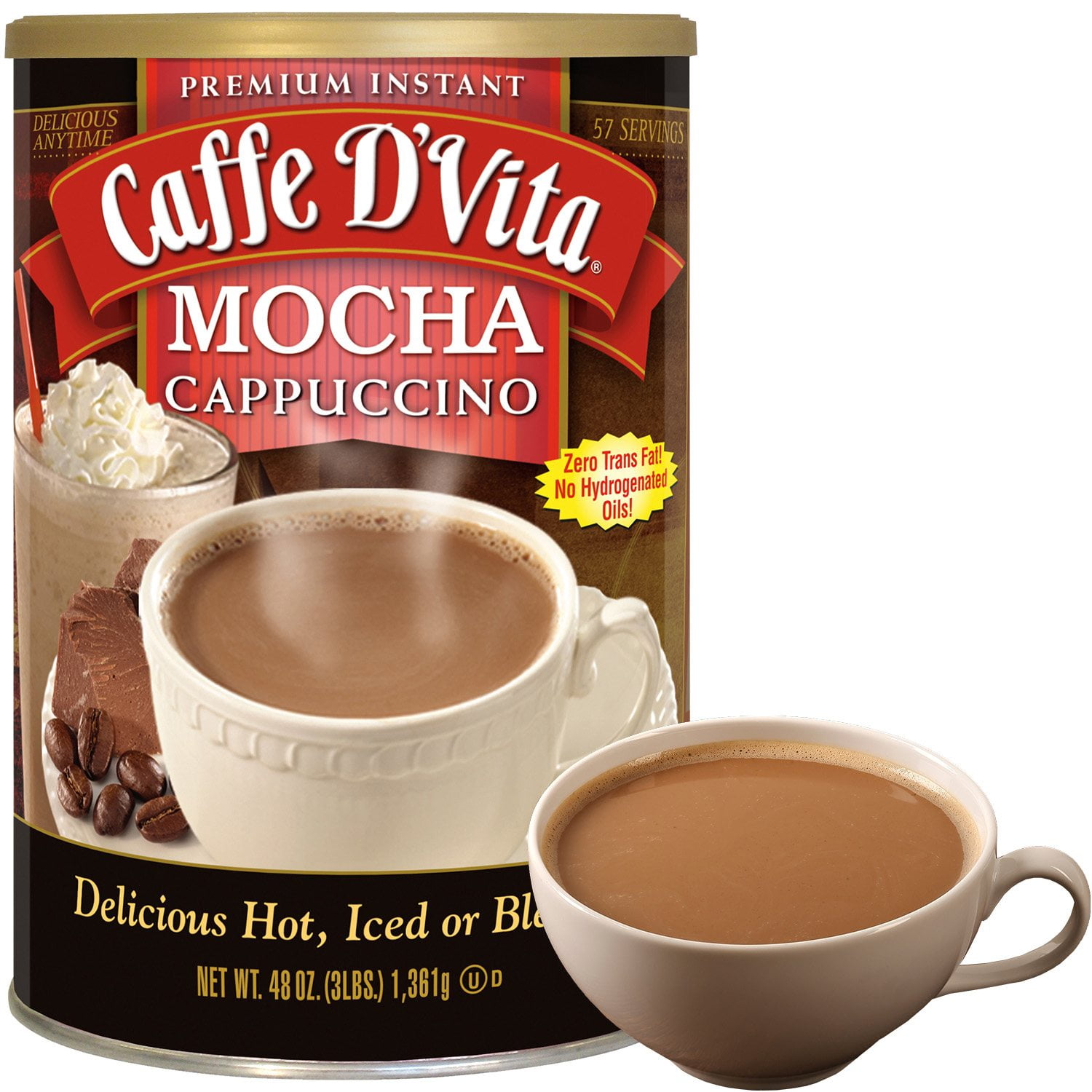 Caffe D'Vita Cappuccino, Mocha (48 oz.) - Samsclub.com